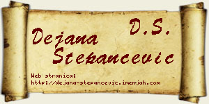 Dejana Stepančević vizit kartica